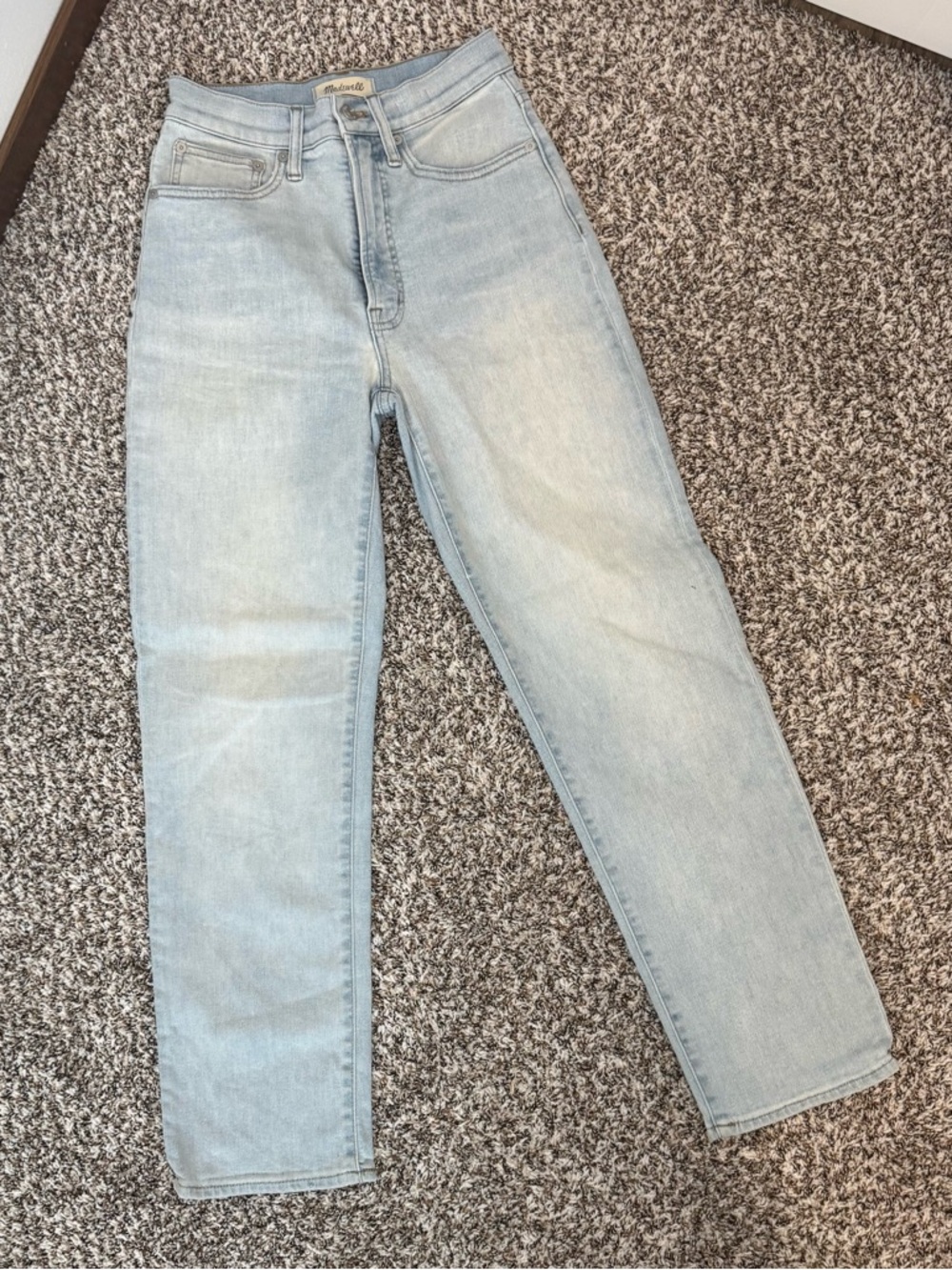 Madewell Perfect Vintage Straight Jeans Size 25 Light Wash High Rise Denim